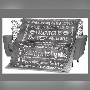 Premium Soft Fleece Throw Blanket- Funny Get Well Blanket